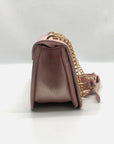 Badgley Mischka Pink Quilted Stud Convertible Crossbody