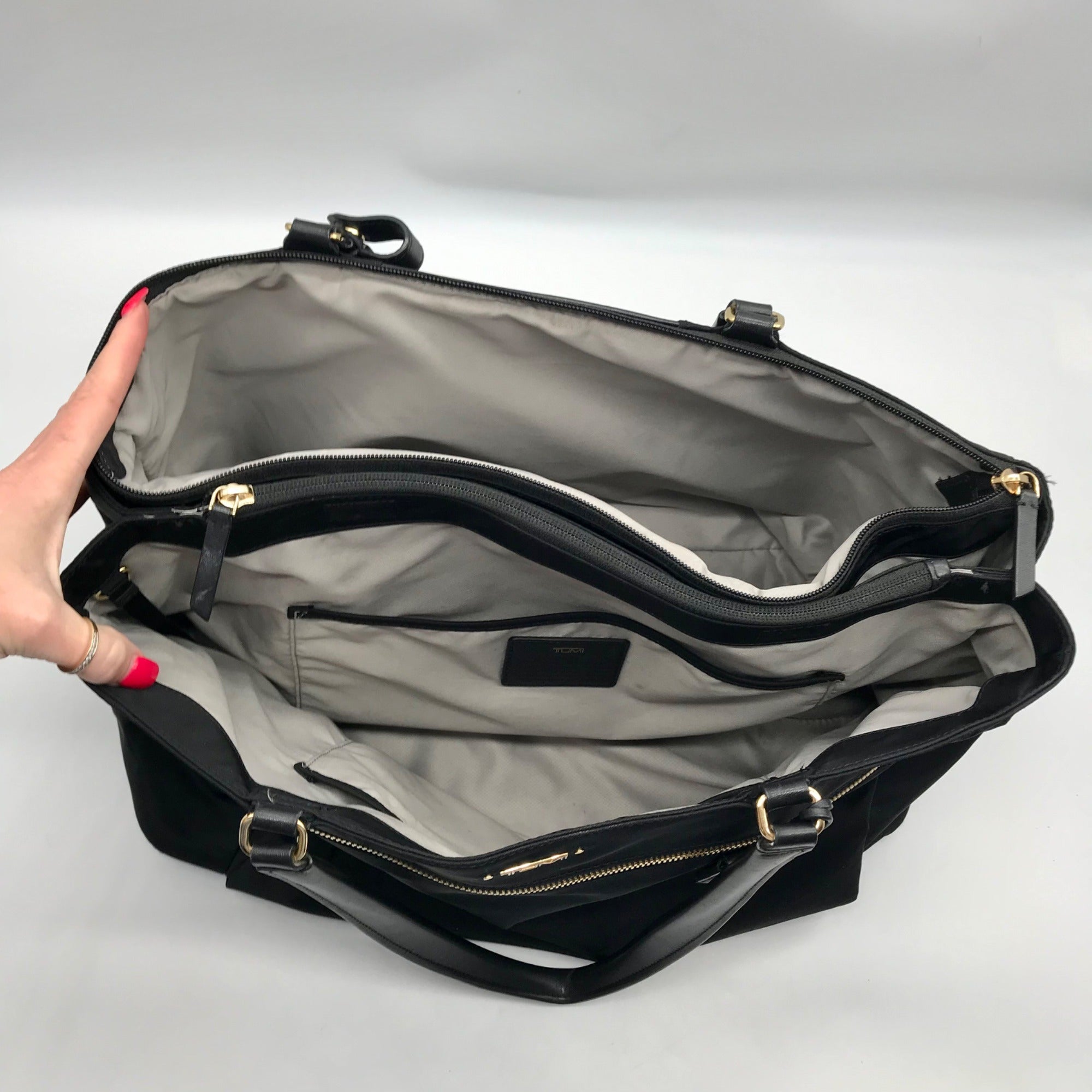 Tumi Black Nylon Sheryl Voyageur Business Tote Bag