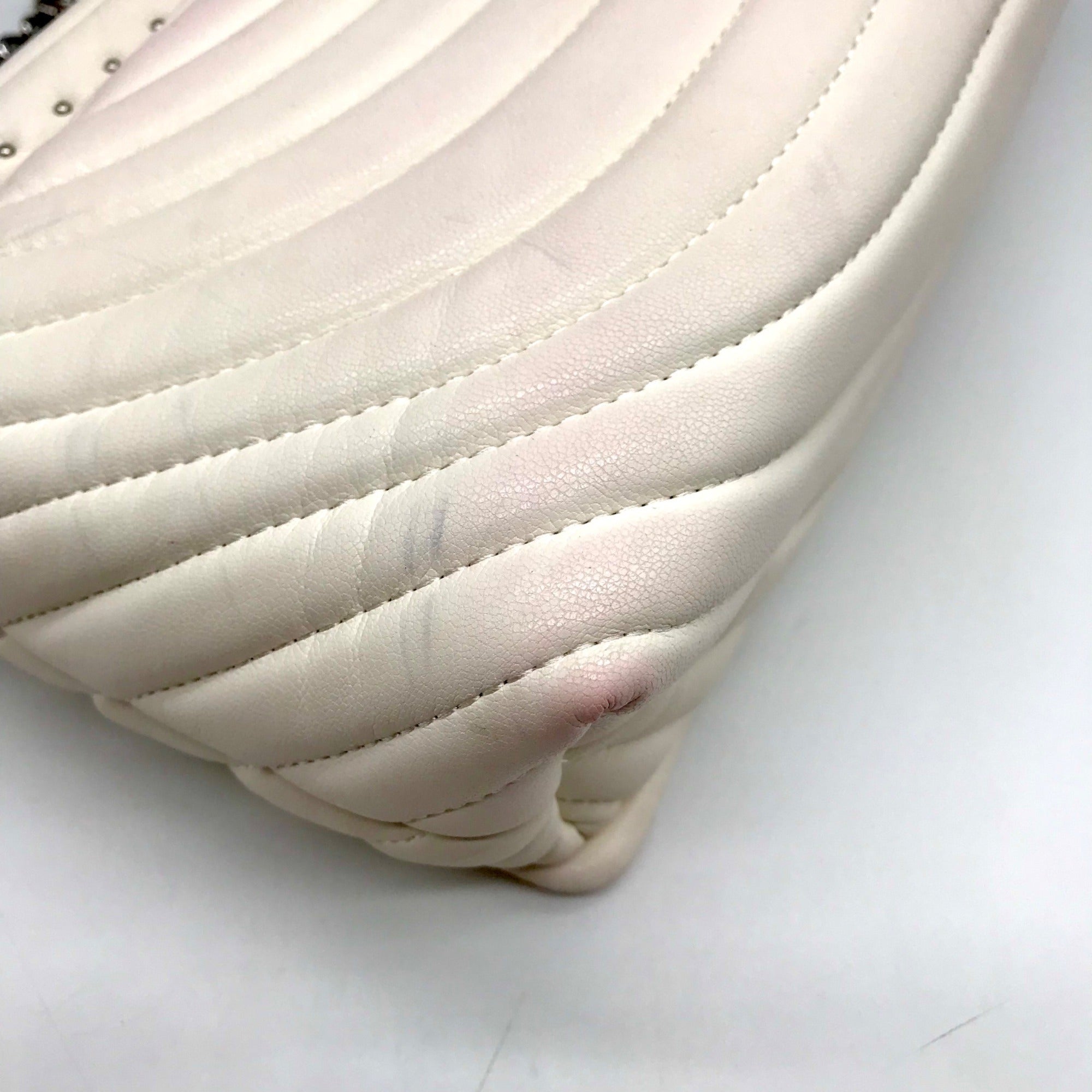 I.N.C. White Soft Ajae Galaxy Quilted Shoulder Bag