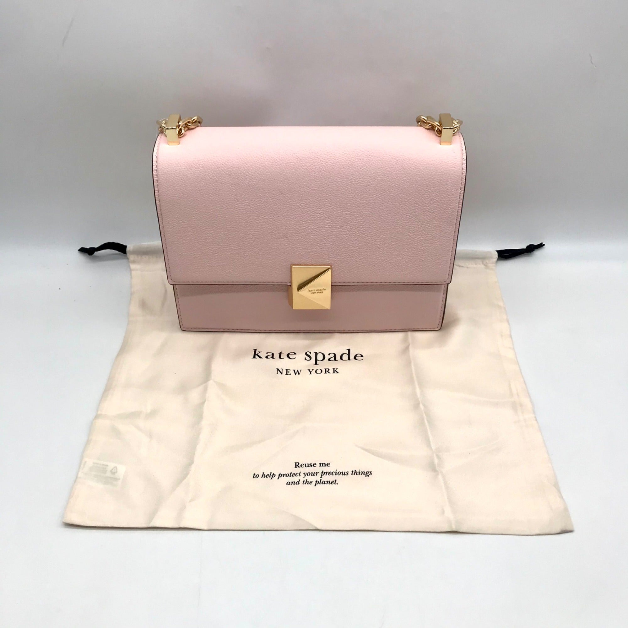 Kate Spade Pastry Pink Pebbled Leather Deco Shoulder Bag