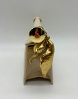 JW PEI Cream Leather Metal Pendant Embellished Clutch Bag