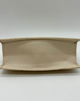 JW PEI Cream Leather Metal Pendant Embellished Clutch Bag