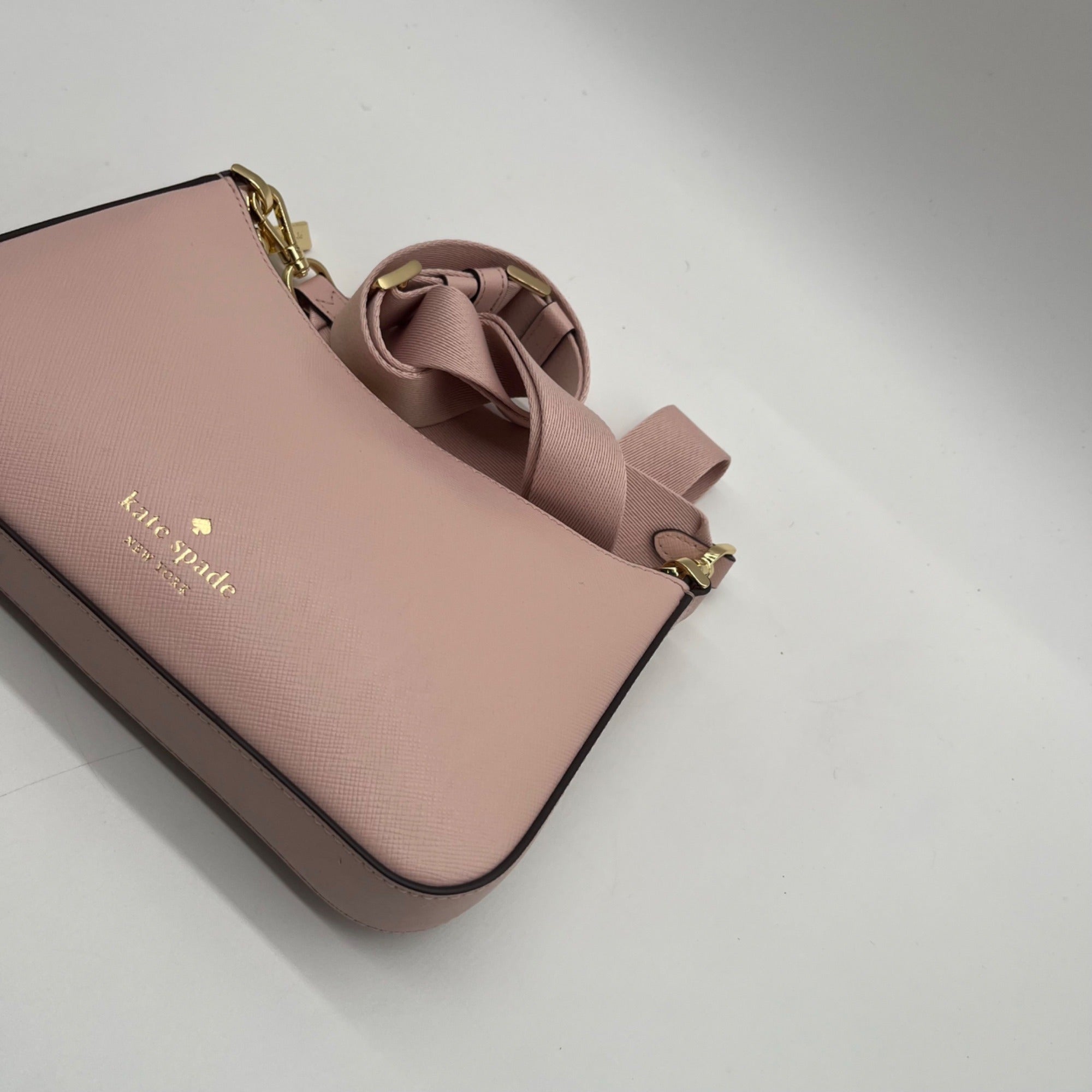 Kate Spade Blush Pink Duet Satin Sequin Crossbody Bag