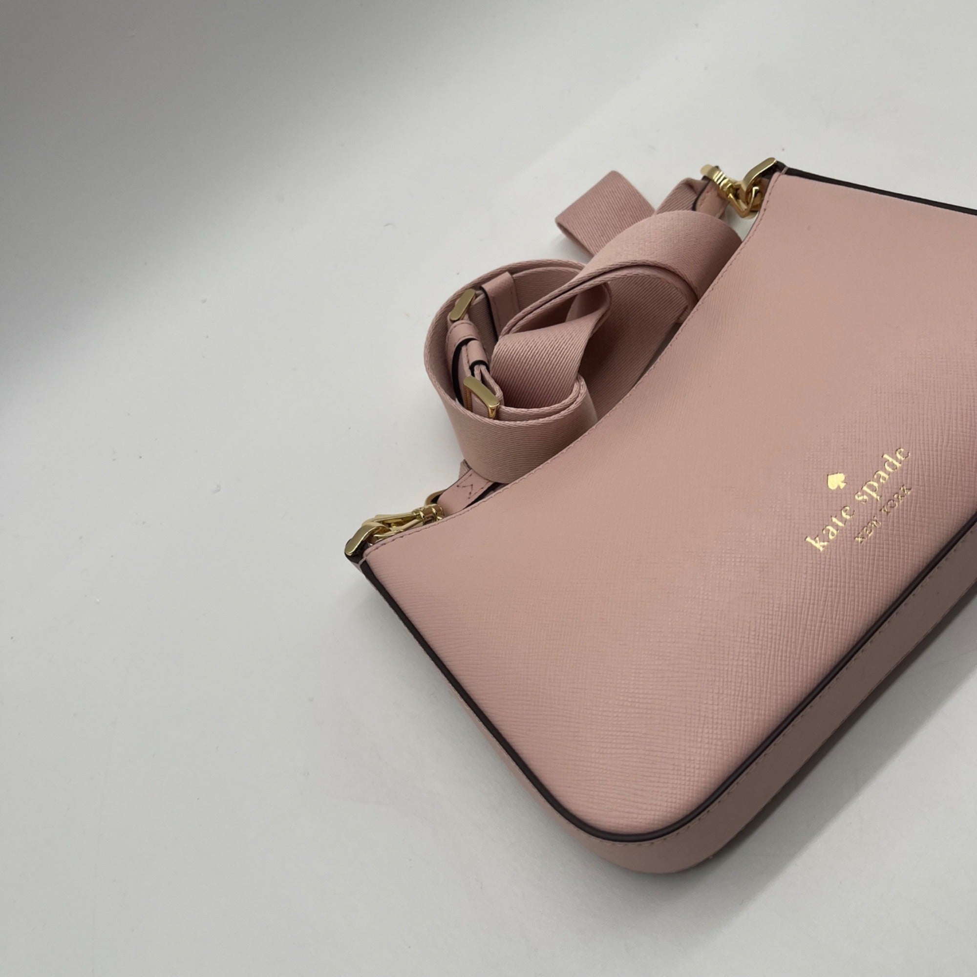 Kate Spade Blush Pink Duet Satin Sequin Crossbody Bag