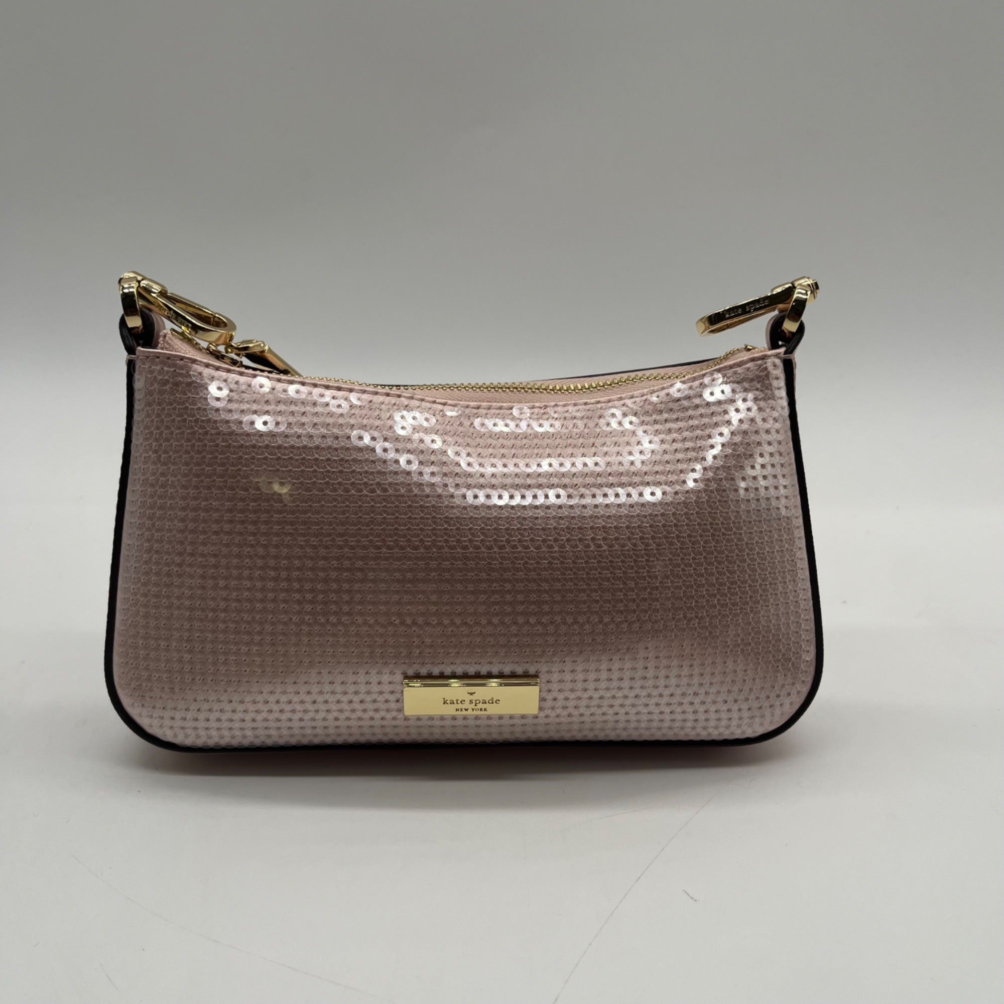 Kate Spade Blush Pink Duet Satin Sequin Crossbody Bag