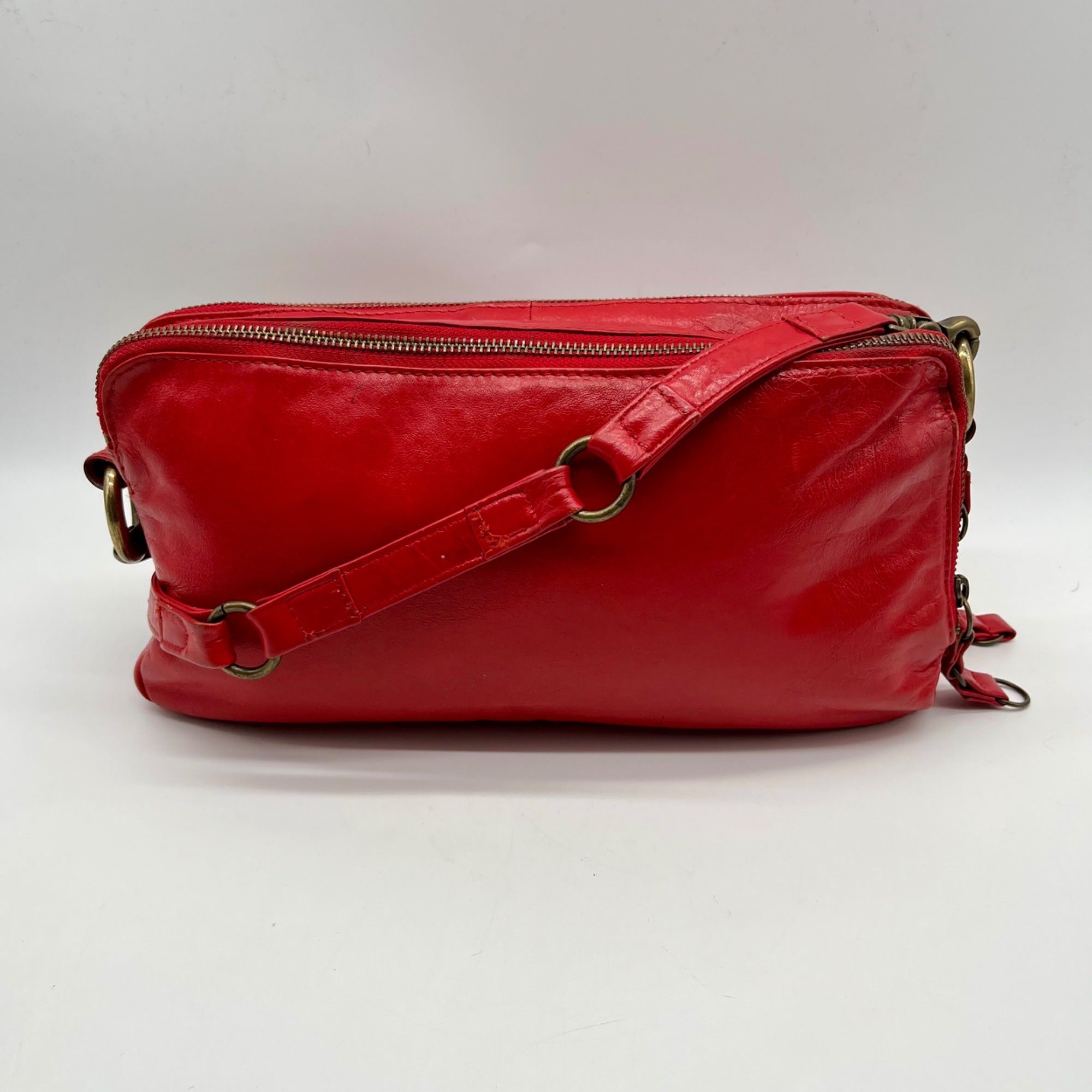 Latico Red Leather Crossbody Bag