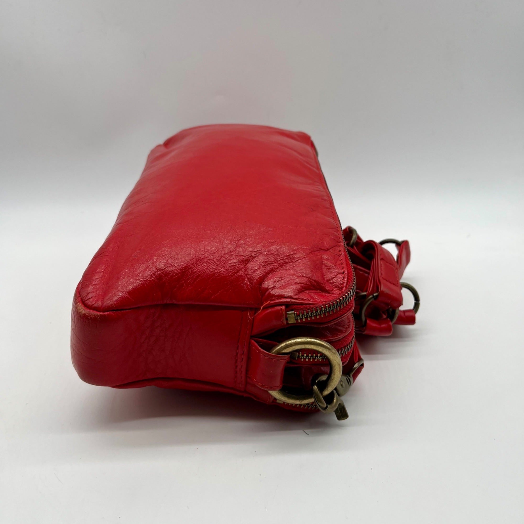 Latico Red Leather Crossbody Bag