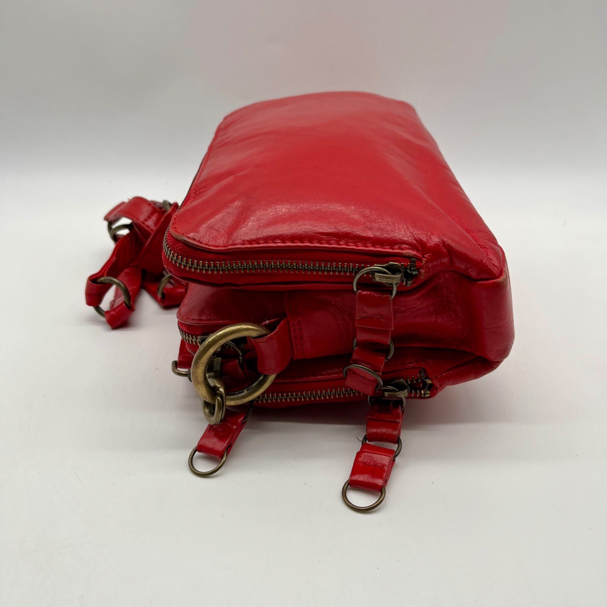 Latico Red Leather Crossbody Bag