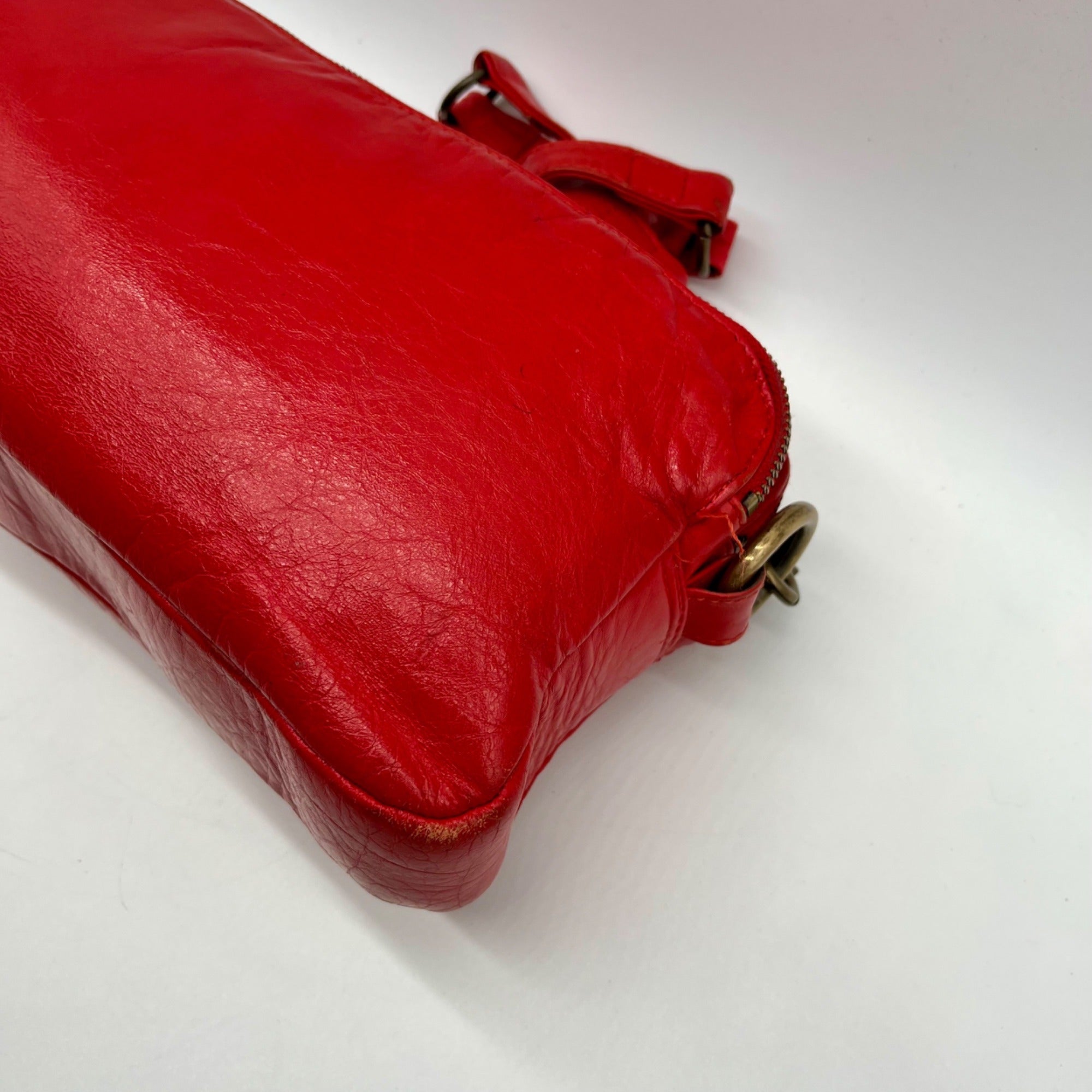 Latico Red Leather Crossbody Bag