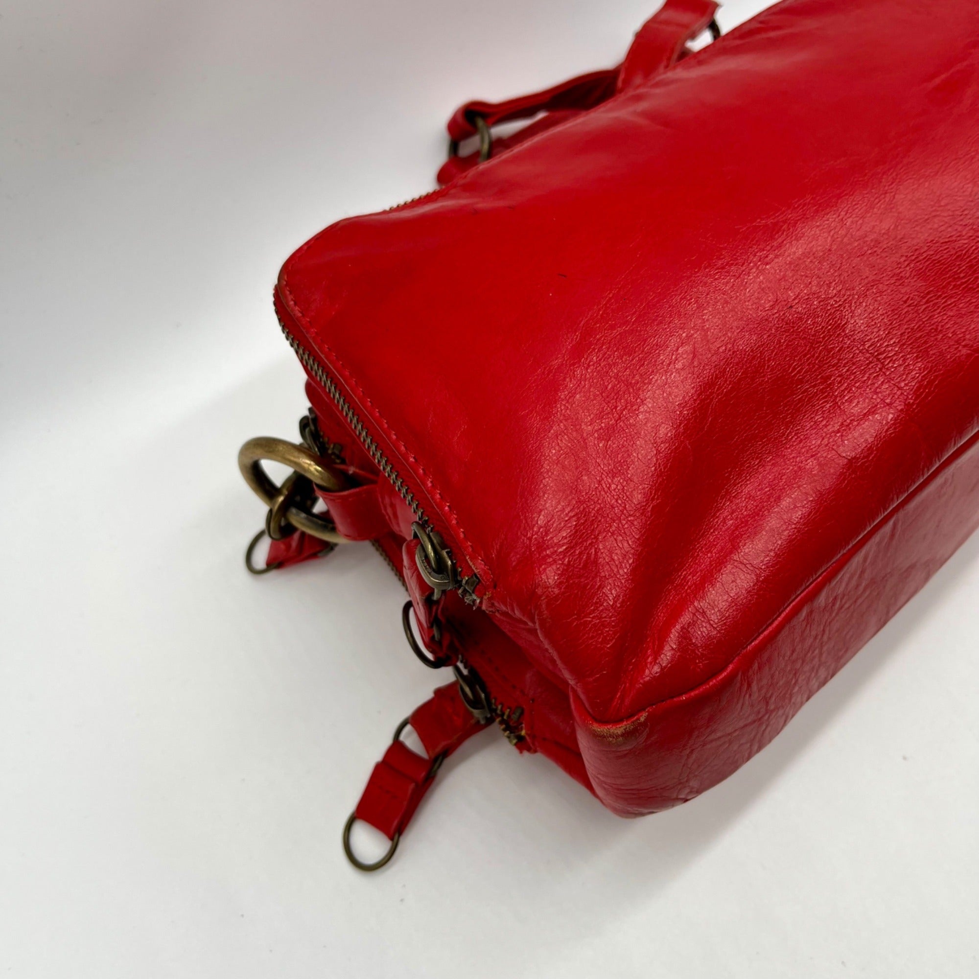 Latico Red Leather Crossbody Bag