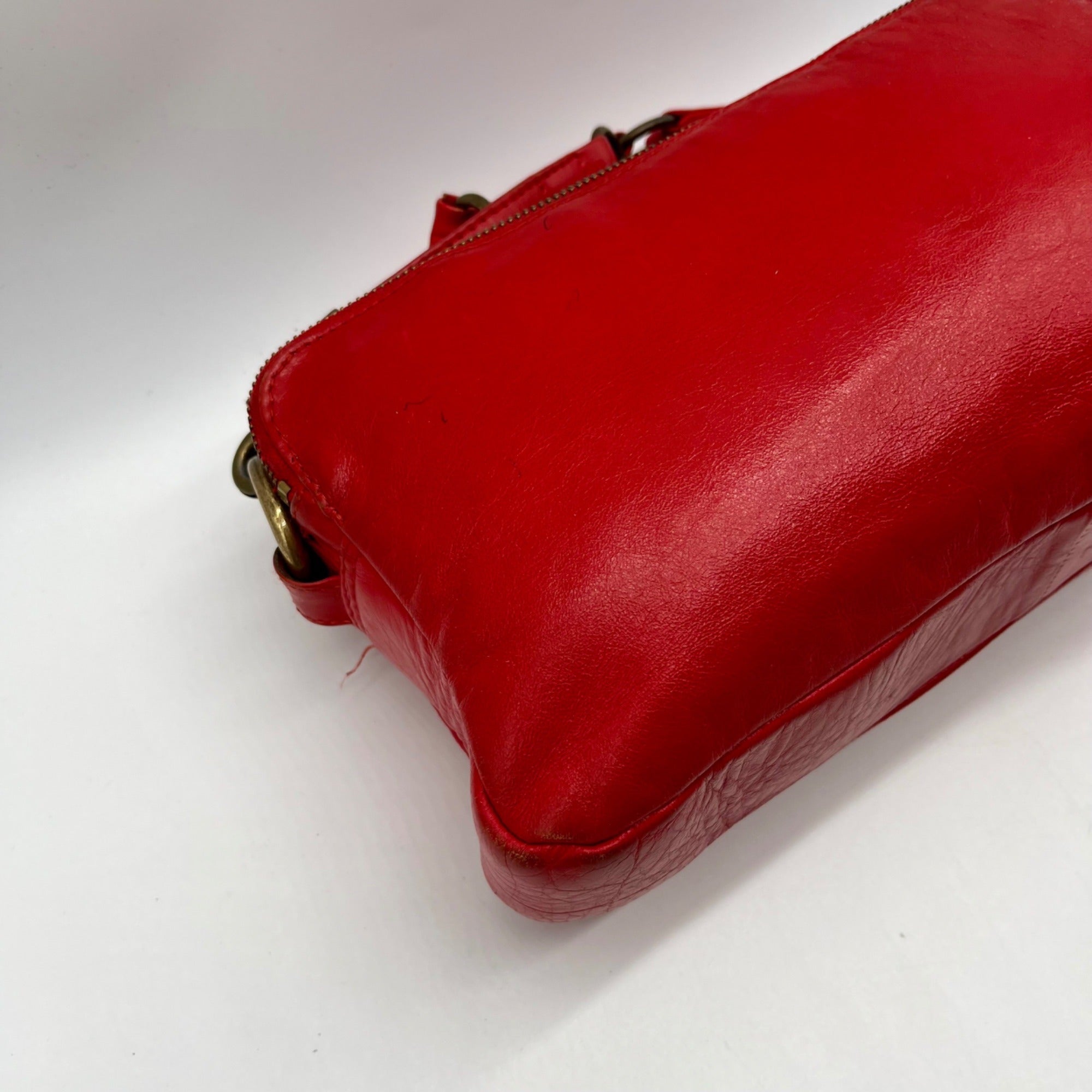 Latico Red Leather Crossbody Bag