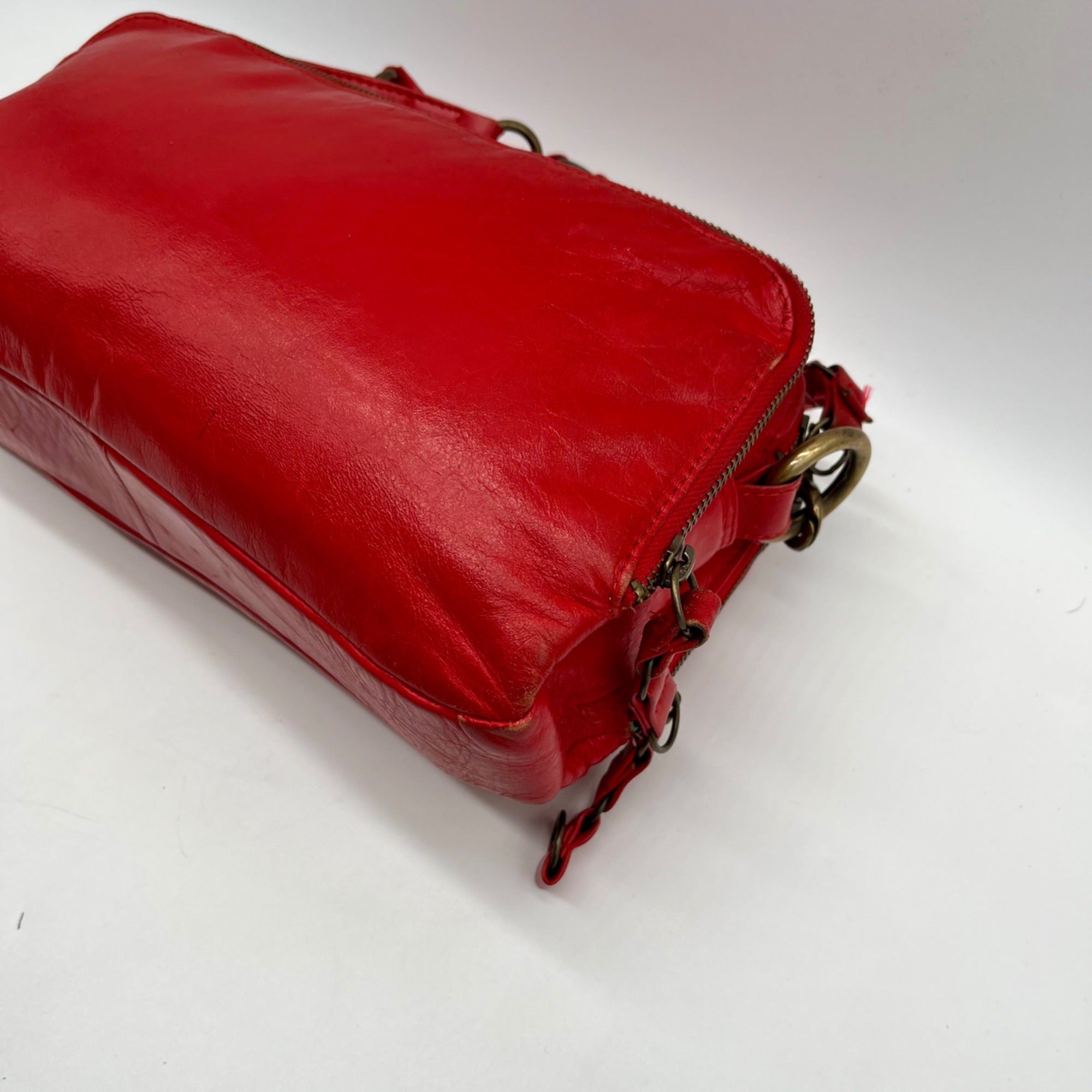 Latico Red Leather Crossbody Bag