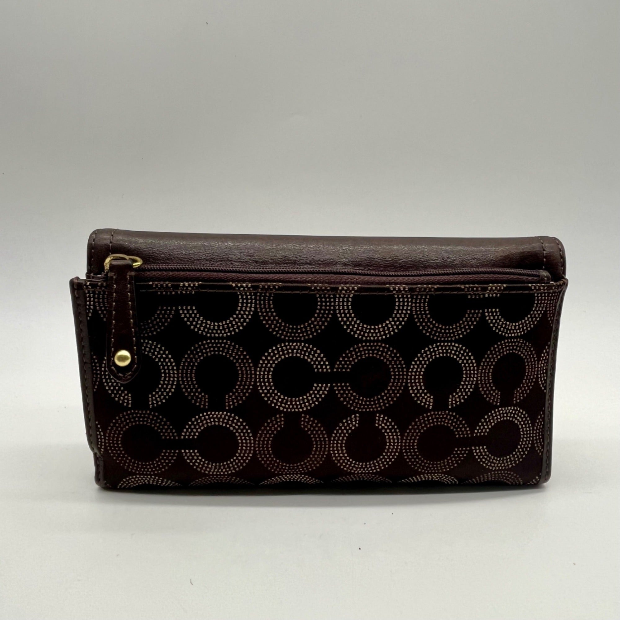 Coach Madison Signature Op Art Dotted Trifold Wallet