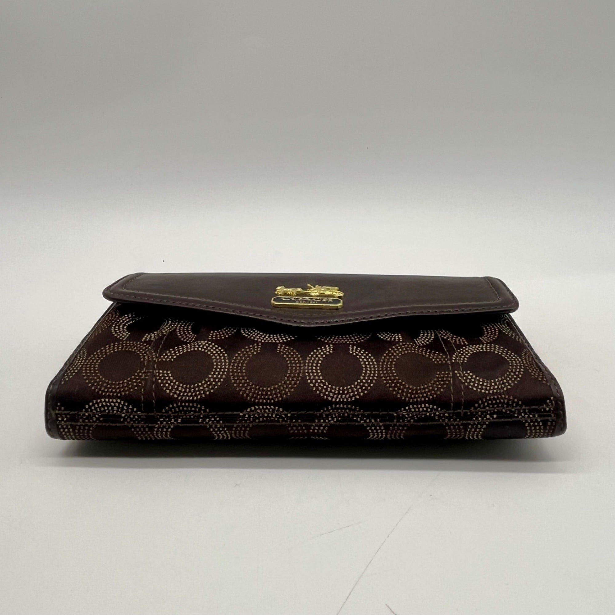 Coach Madison Signature Op Art Dotted Trifold Wallet