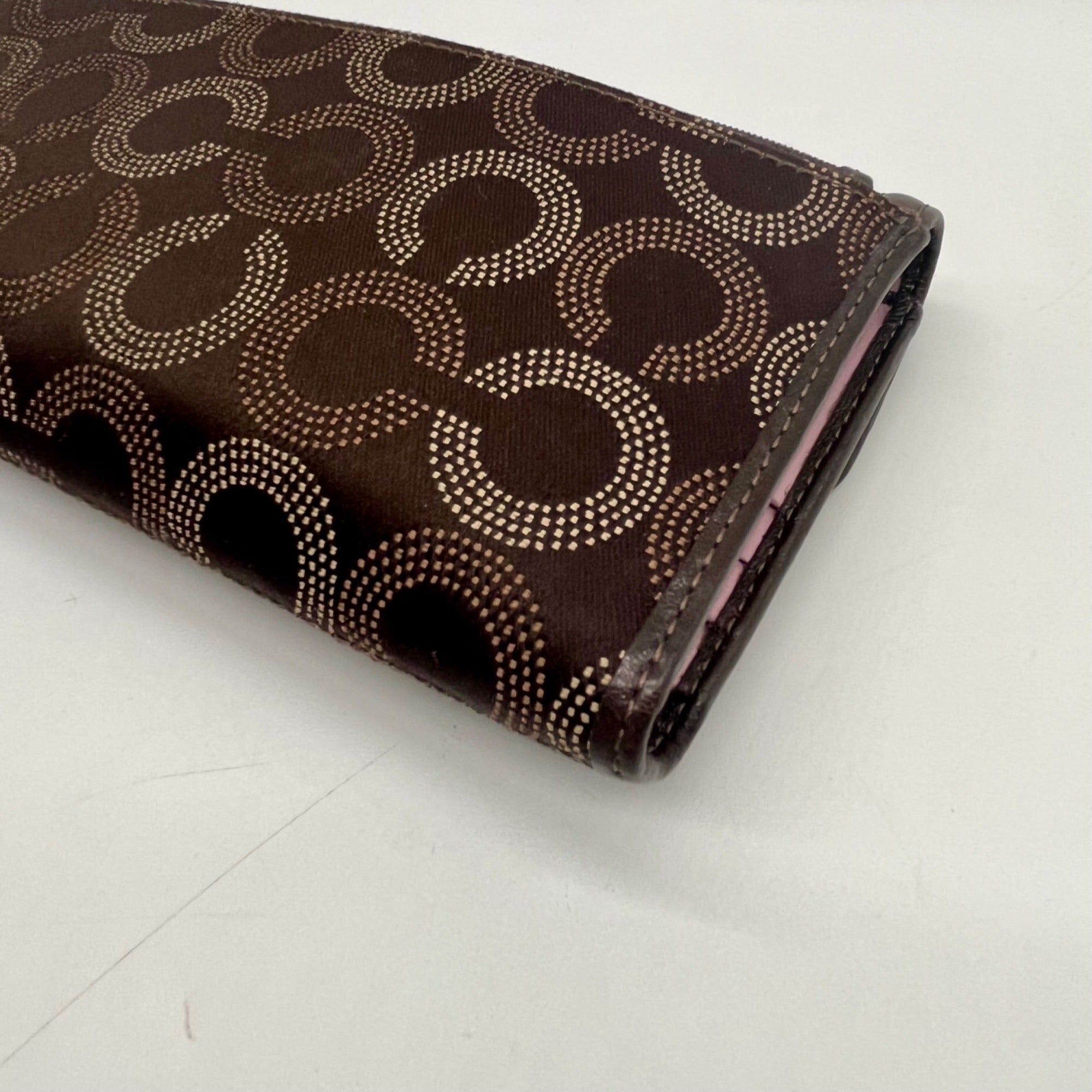 Coach Madison Signature Op Art Dotted Trifold Wallet