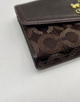 Coach Madison Signature Op Art Dotted Trifold Wallet