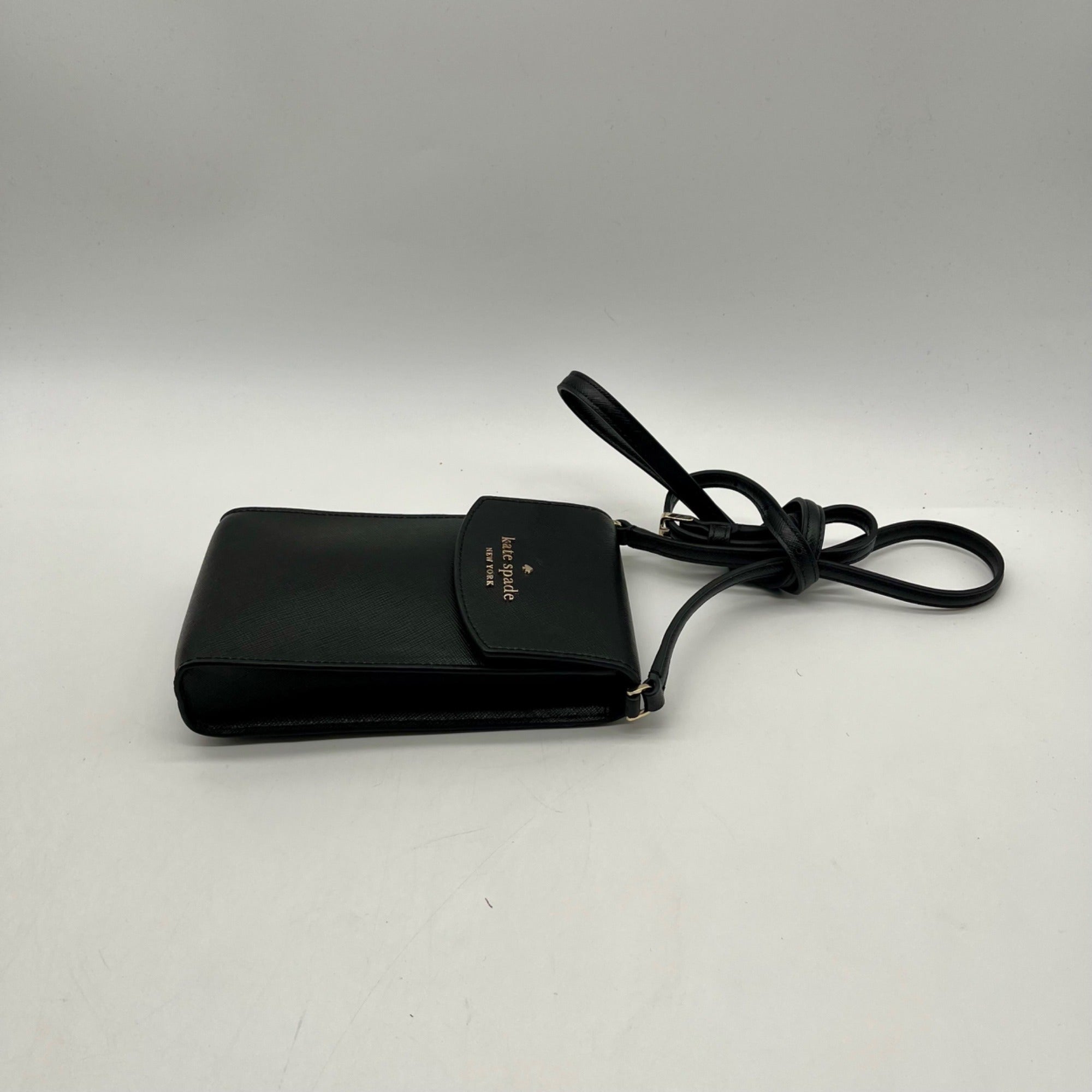 Kate Spade Black Saffiano Leather Phone Crossbody