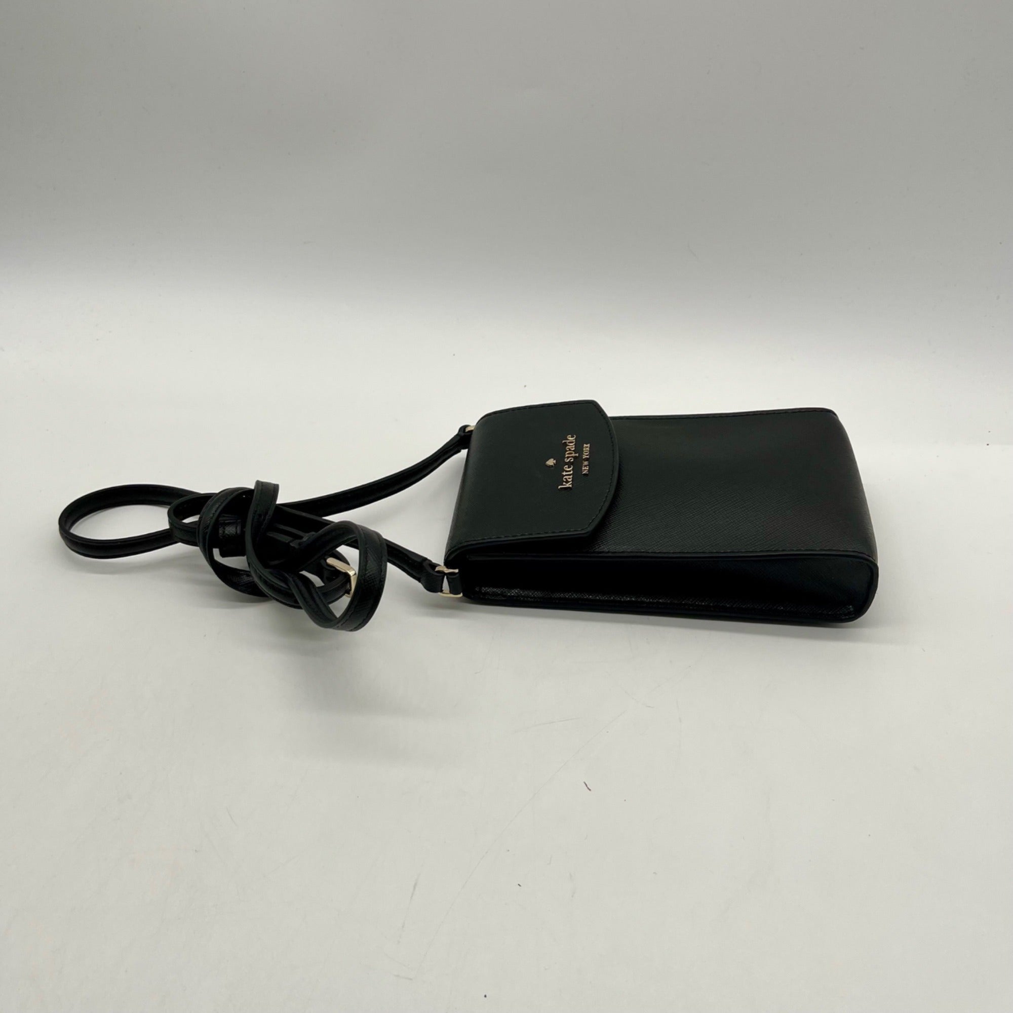 Kate Spade Black Saffiano Leather Phone Crossbody