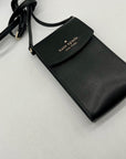 Kate Spade Black Saffiano Leather Phone Crossbody