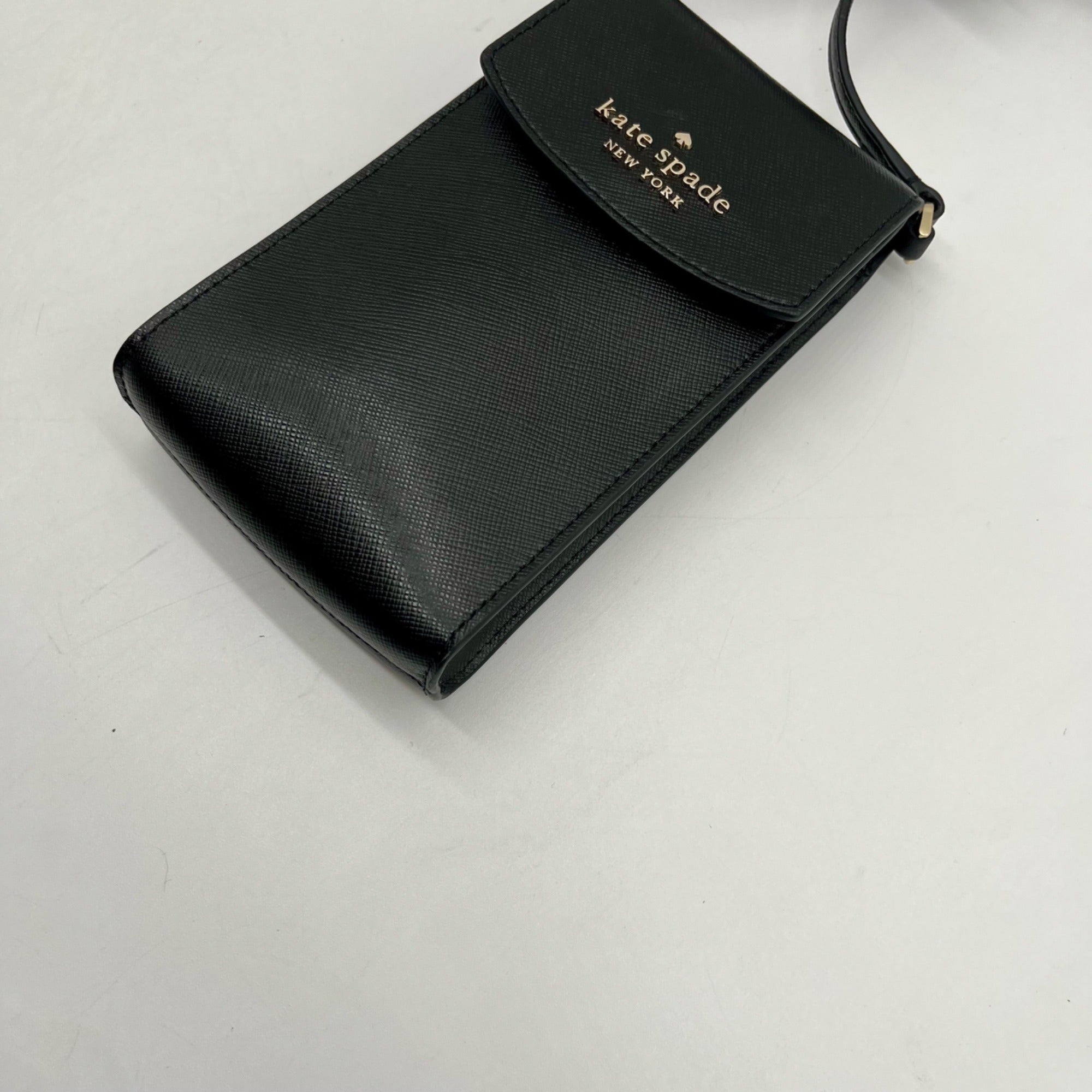 Kate Spade Black Saffiano Leather Phone Crossbody