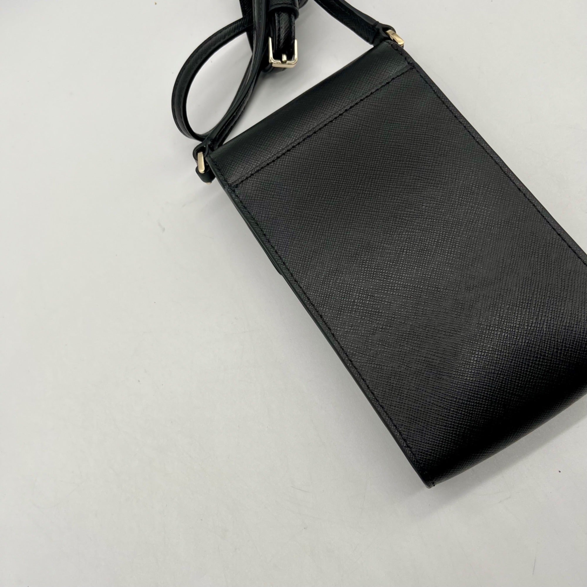 Kate Spade Black Saffiano Leather Phone Crossbody