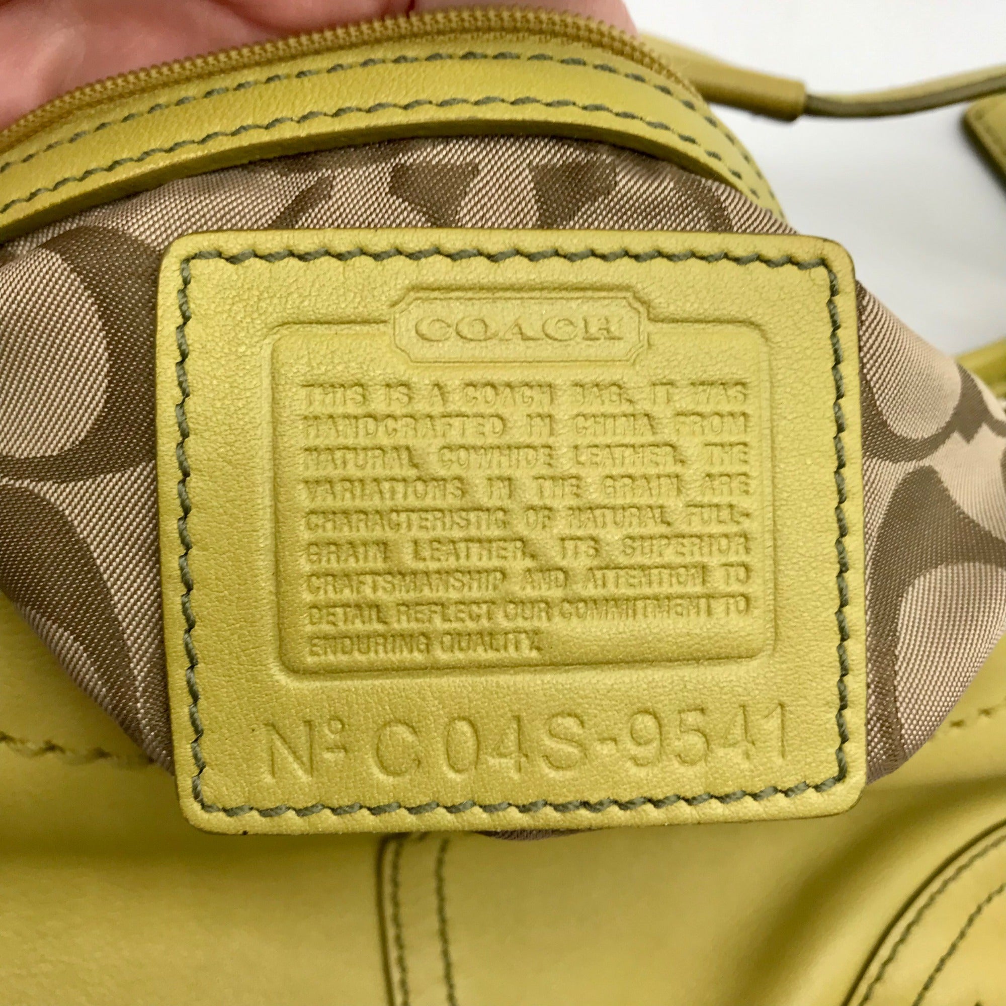 Coach Lime Green Leather Mini Soho Shoulder Bag 9541