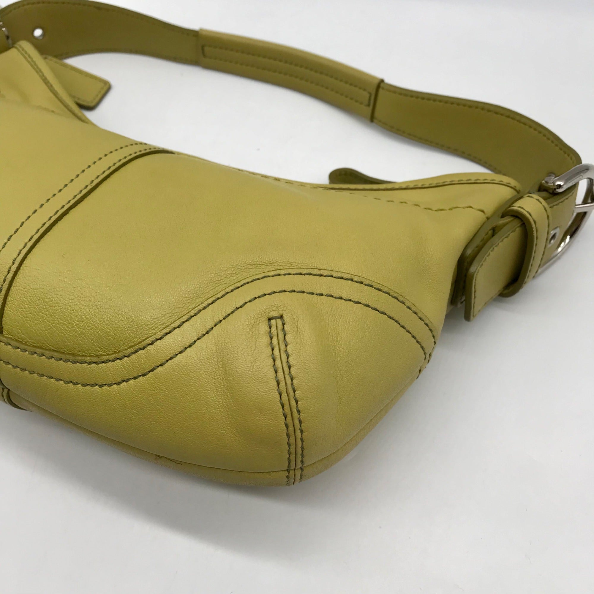 Coach Lime Green Leather Mini Soho Shoulder Bag 9541