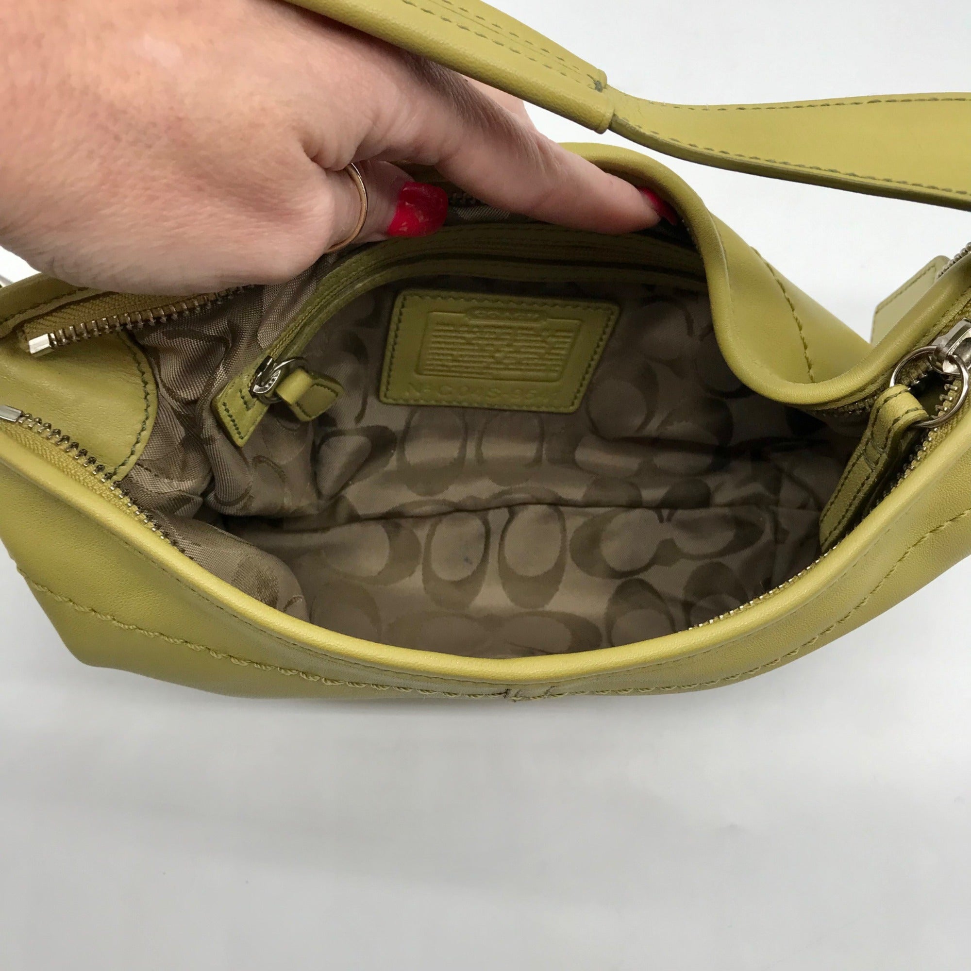 Coach Lime Green Leather Mini Soho Shoulder Bag 9541
