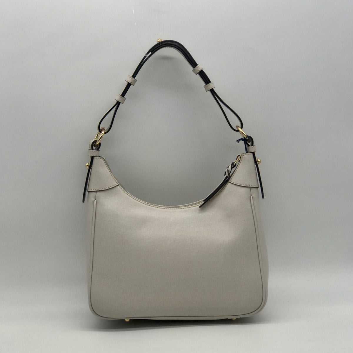 Dooney &amp; Bourke Grey Lucca Leather Large Shoulder Bag
