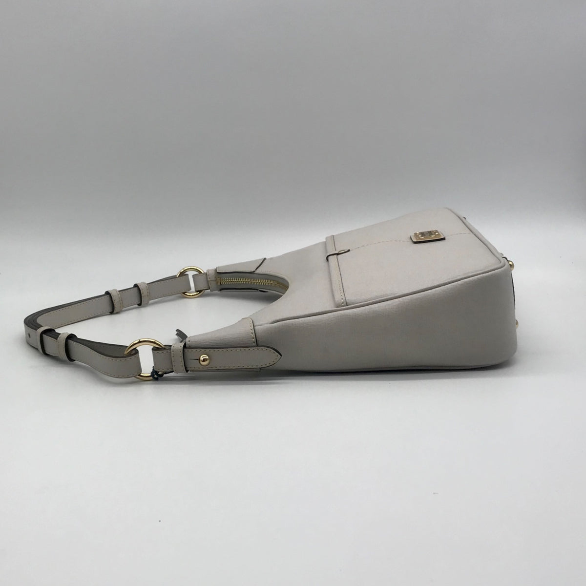 Dooney &amp; Bourke Grey Lucca Leather Large Shoulder Bag