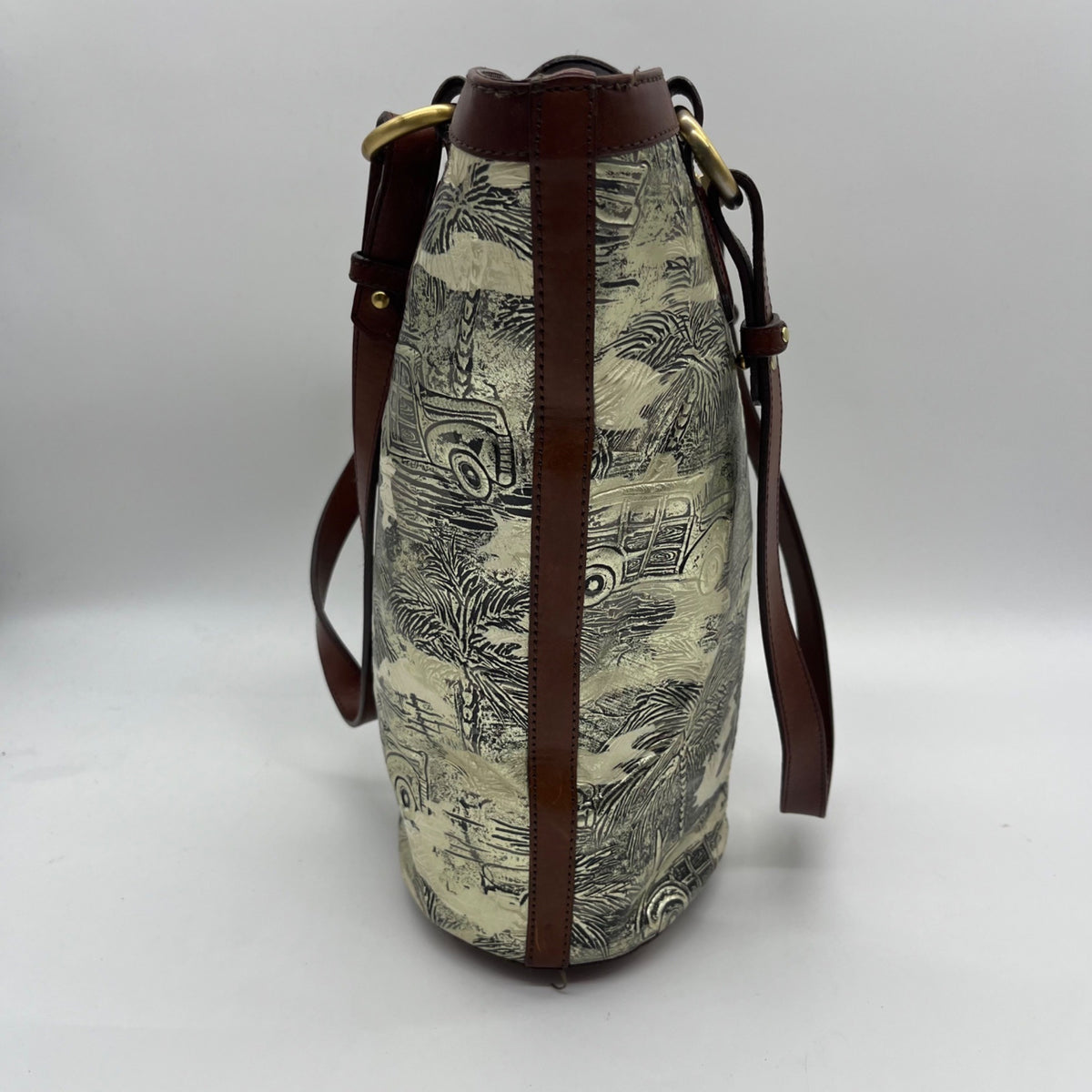 Brahmin Honey Brown Copa Cabana Leather Shoulder Bag