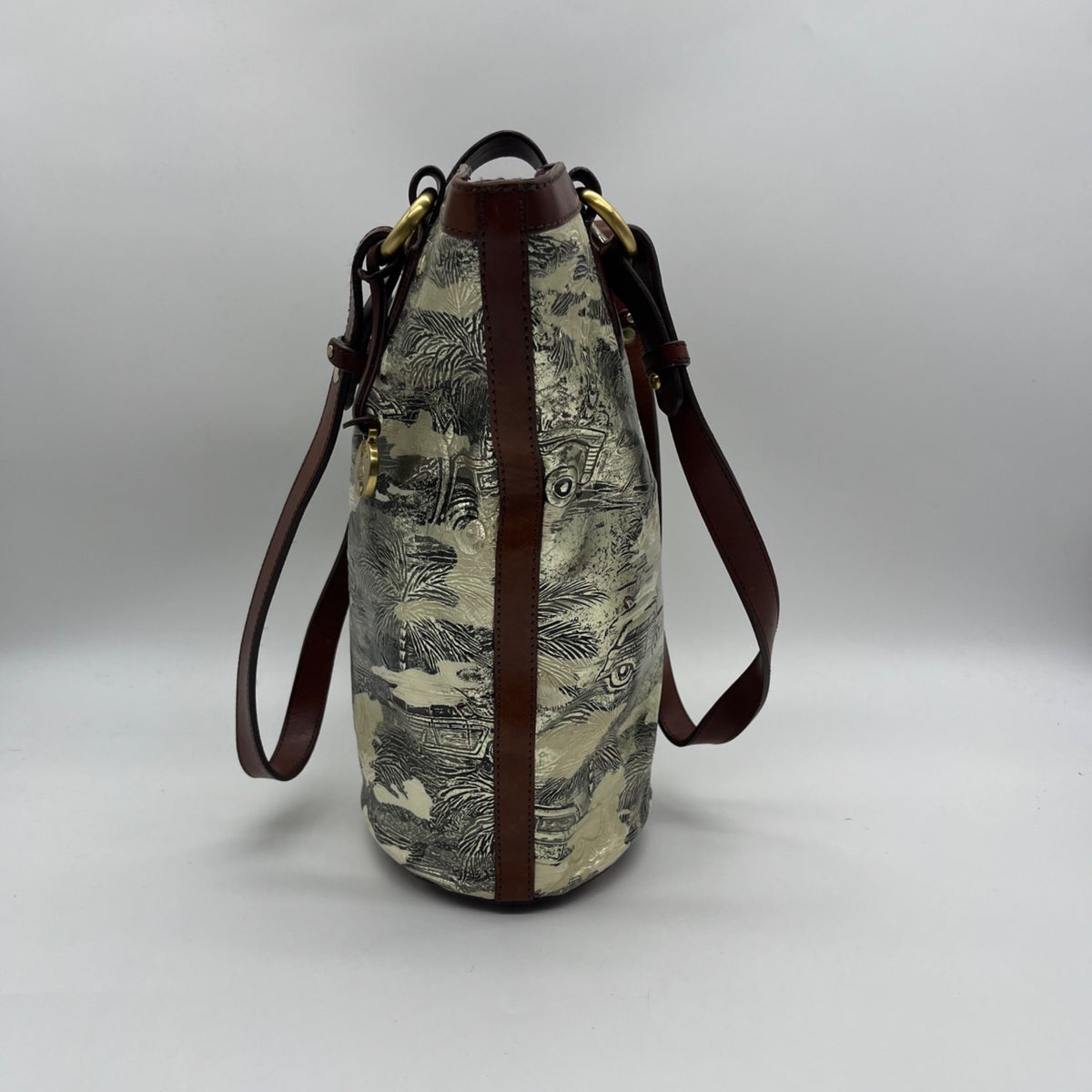 Brahmin Honey Brown Copa Cabana Leather Shoulder Bag