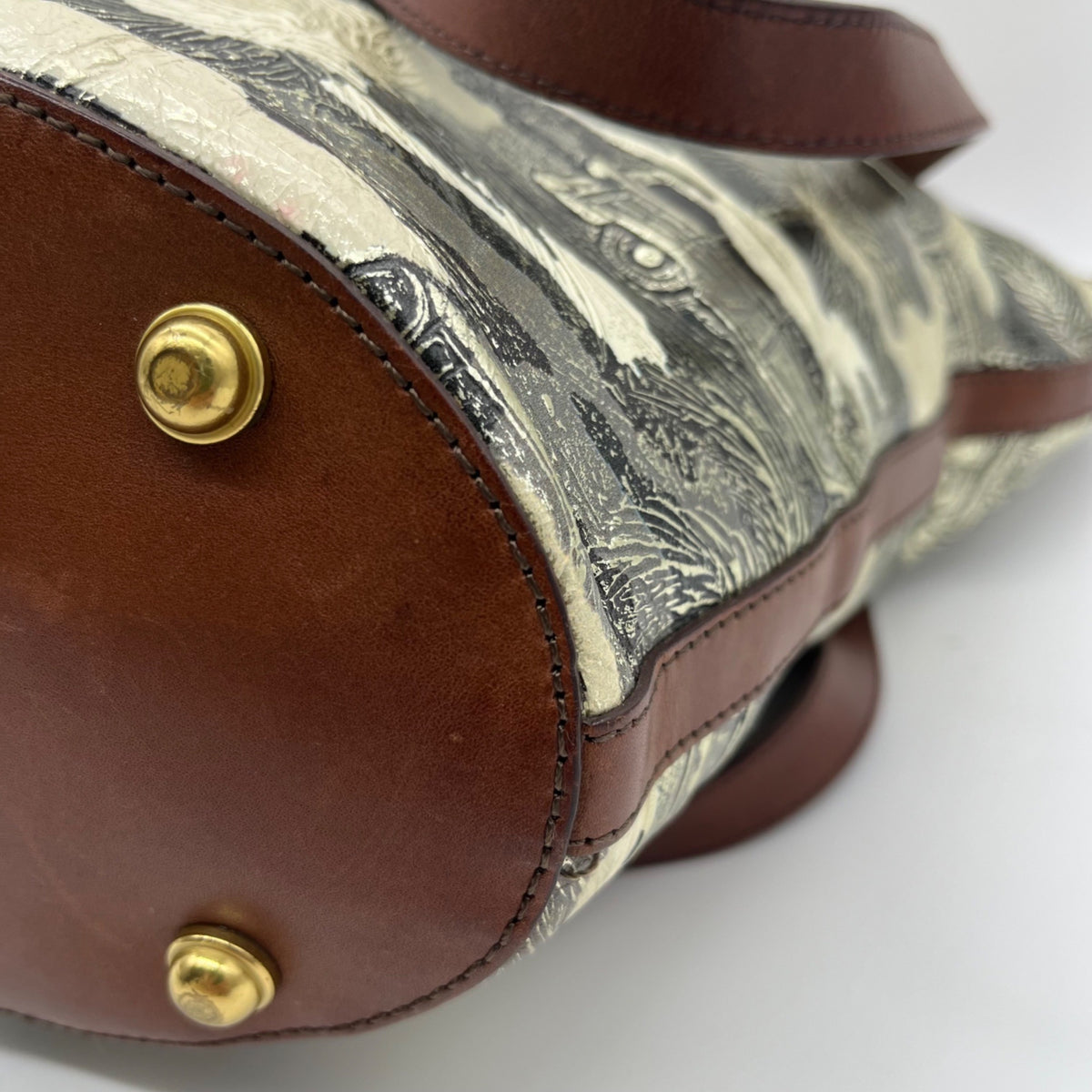 Brahmin Honey Brown Copa Cabana Leather Shoulder Bag