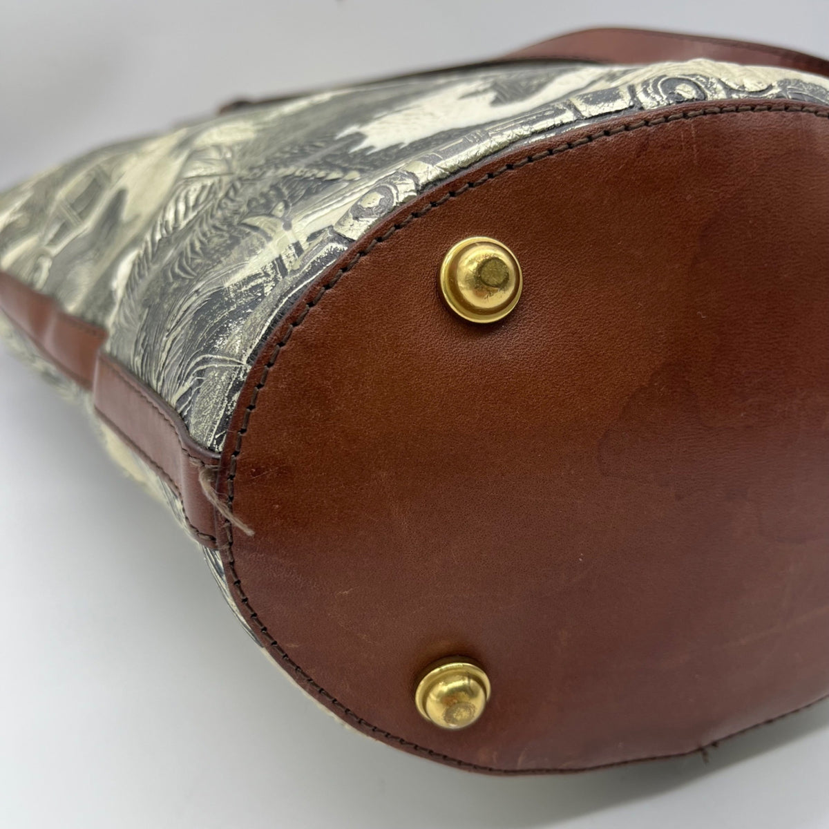 Brahmin Honey Brown Copa Cabana Leather Shoulder Bag