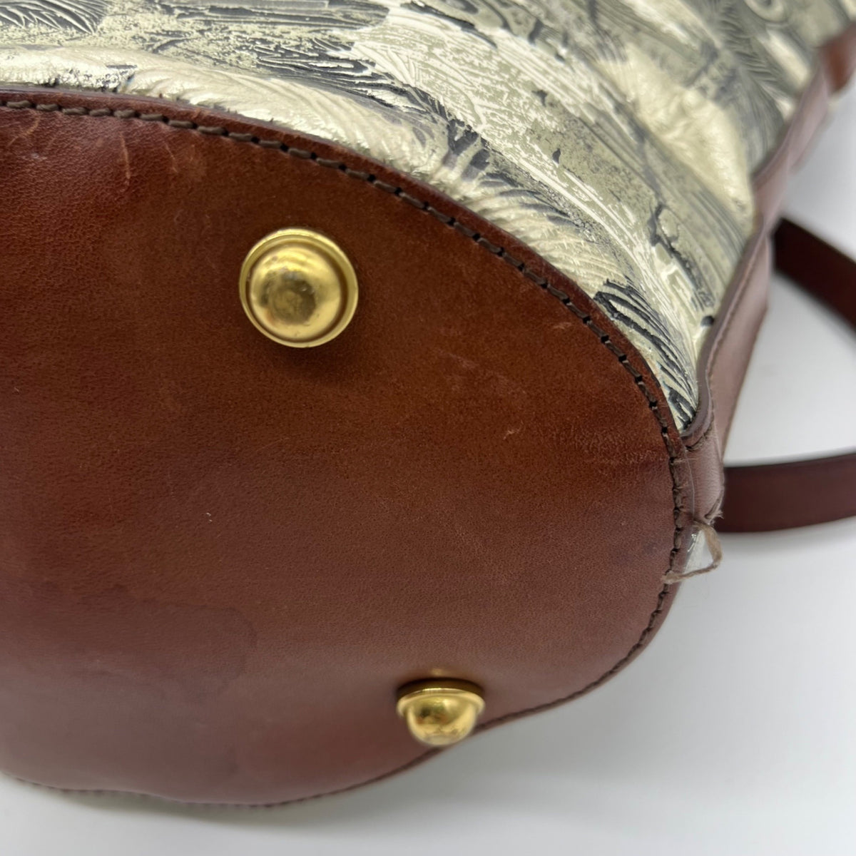 Brahmin Honey Brown Copa Cabana Leather Shoulder Bag