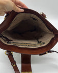 Brahmin Honey Brown Copa Cabana Leather Shoulder Bag