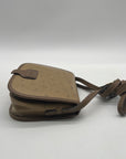 Lancel Brown Vintage canvas Crossbody Bag