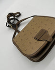 Lancel Brown Vintage canvas Crossbody Bag