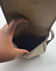 Lancel Brown Vintage canvas Crossbody Bag