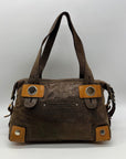 B. Makowsky Brown Leather Shoulder Bag