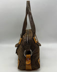 B. Makowsky Brown Leather Shoulder Bag