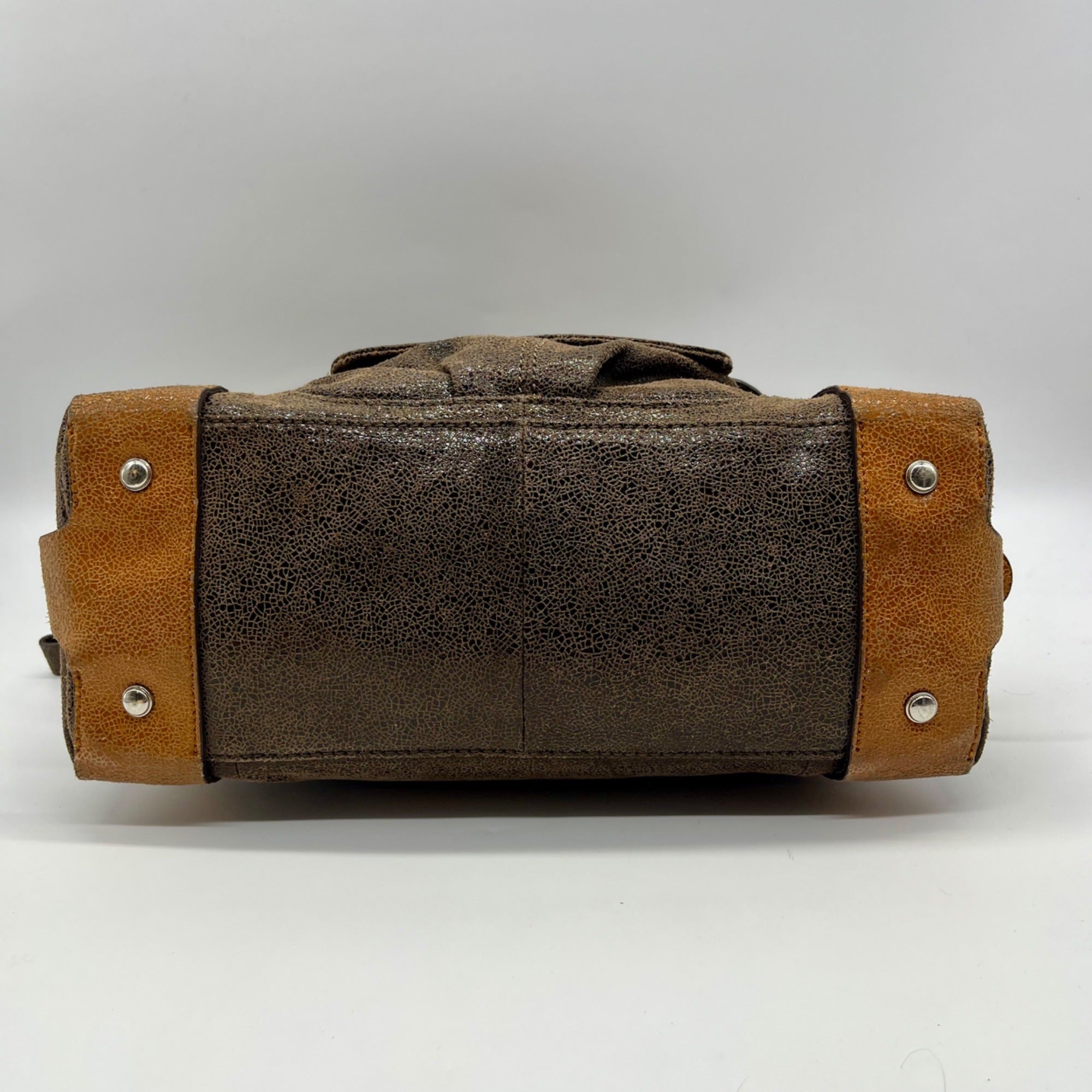 B. Makowsky Brown Leather Shoulder Bag