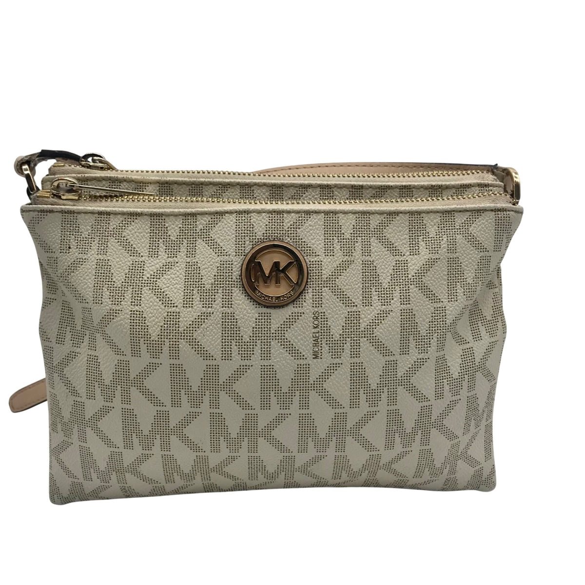 Michael Kors Cream Faux Leather Crossbody Bag