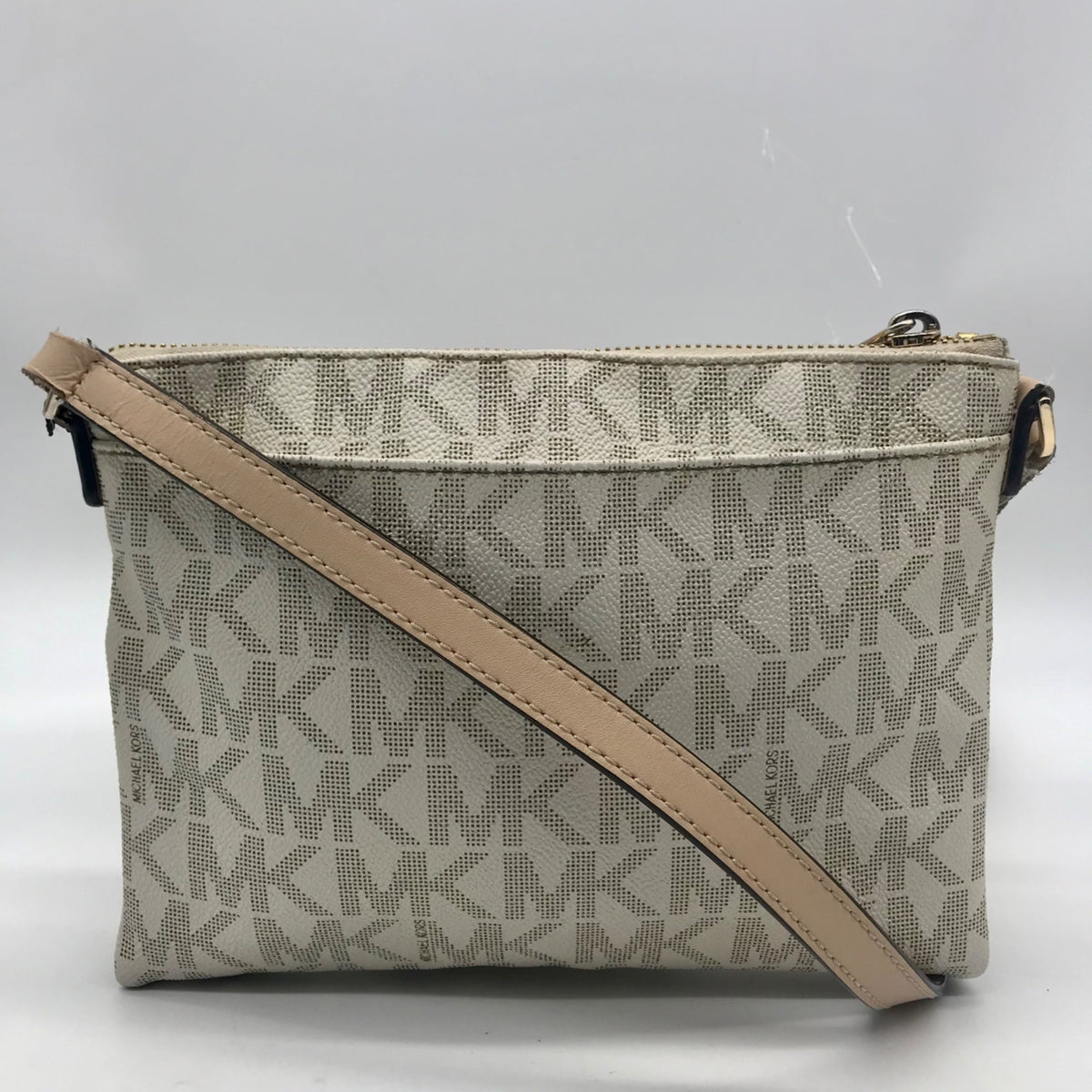 Michael Kors Cream Faux Leather Crossbody Bag