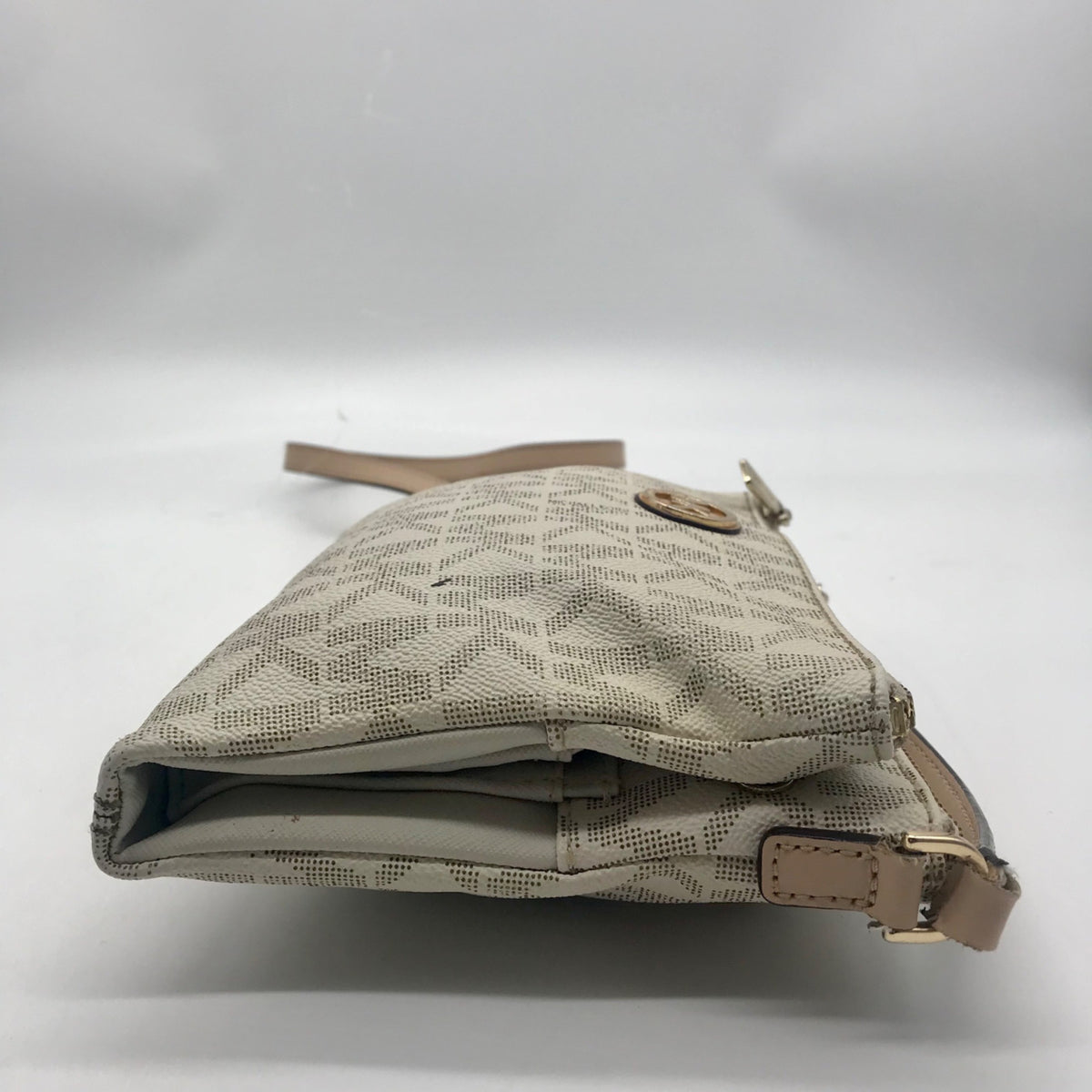 Michael Kors Cream Faux Leather Crossbody Bag