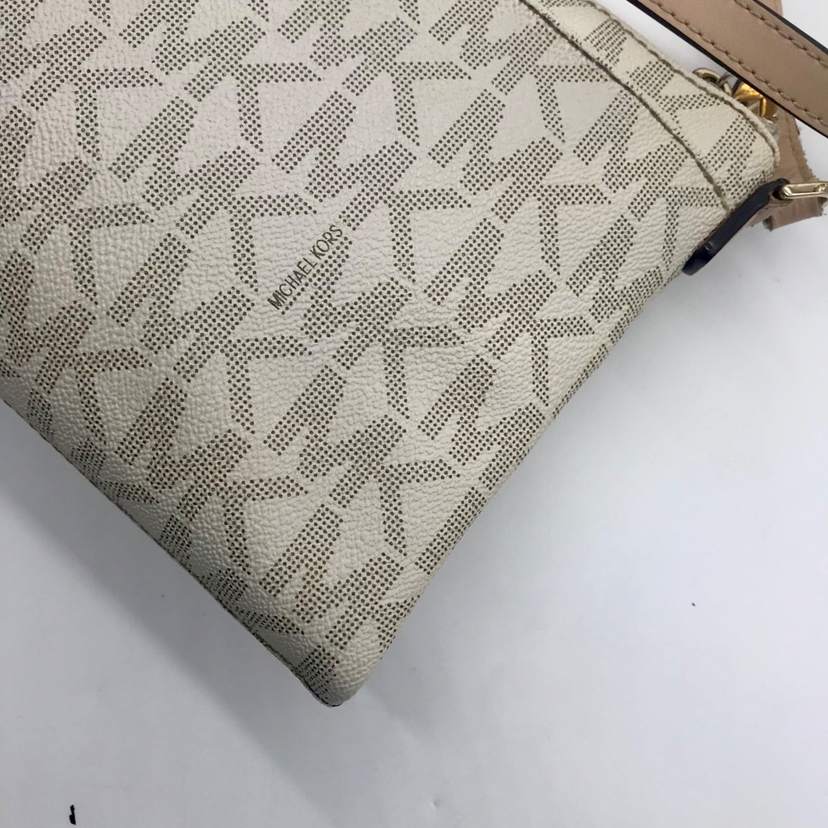 Michael Kors Cream Faux Leather Crossbody Bag