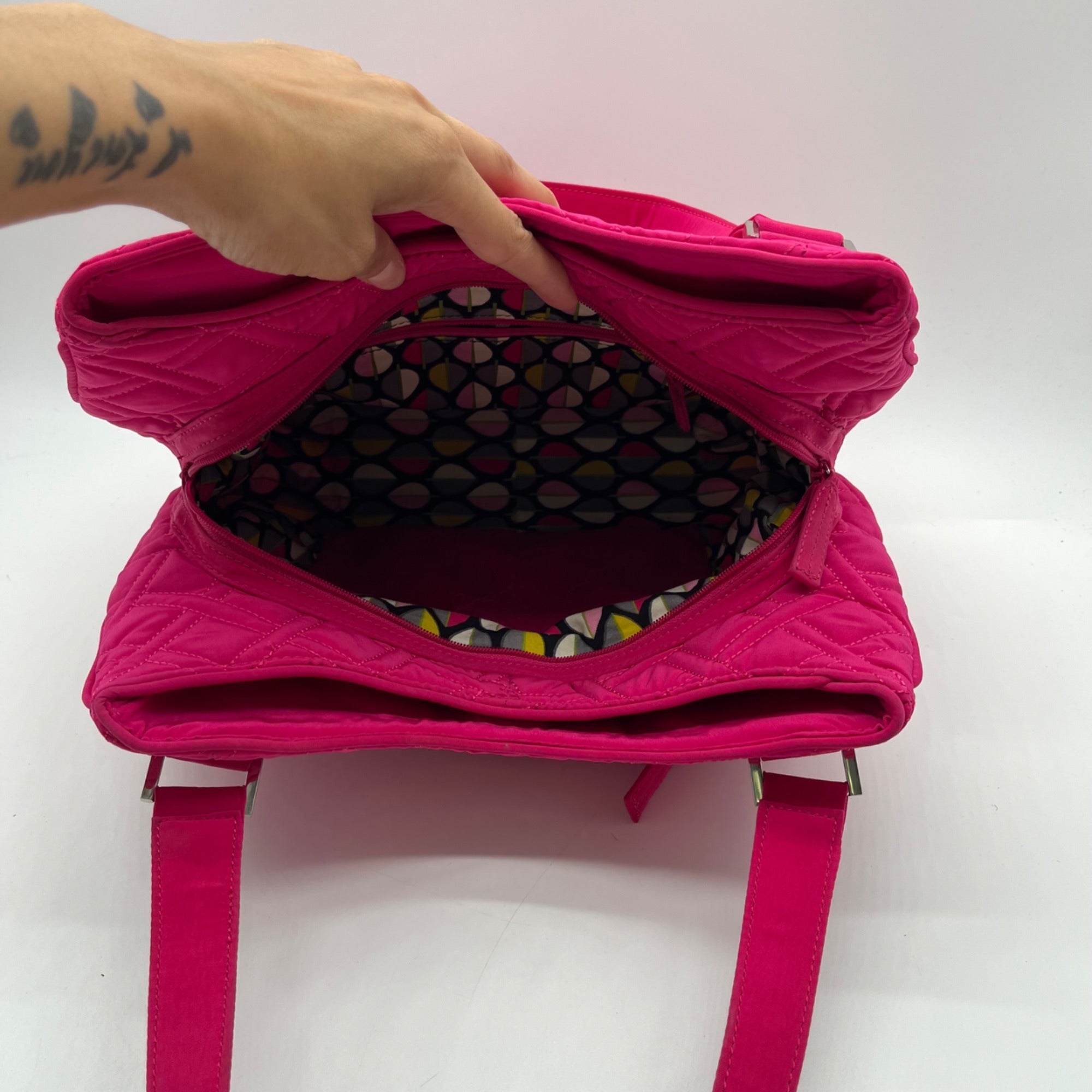 Vera Bradley Pink Fabric Quilted Shoulder Bag