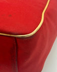Coach Vintage Red Canvas And Leather Transatlantic Messenger Bag