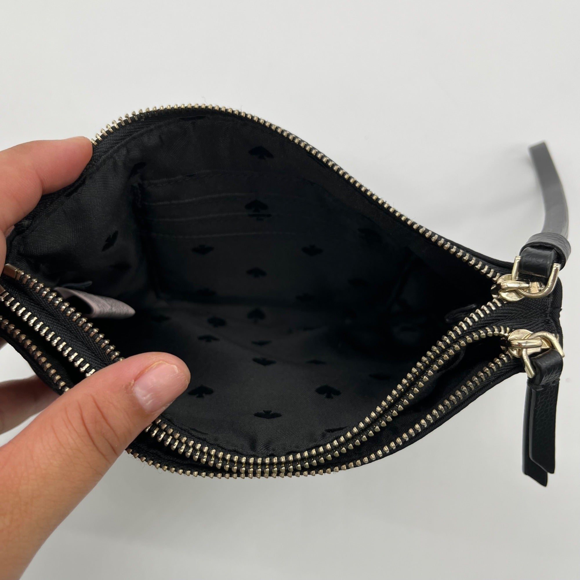 Kate Spade Black Nylon Double Zip Wristlet