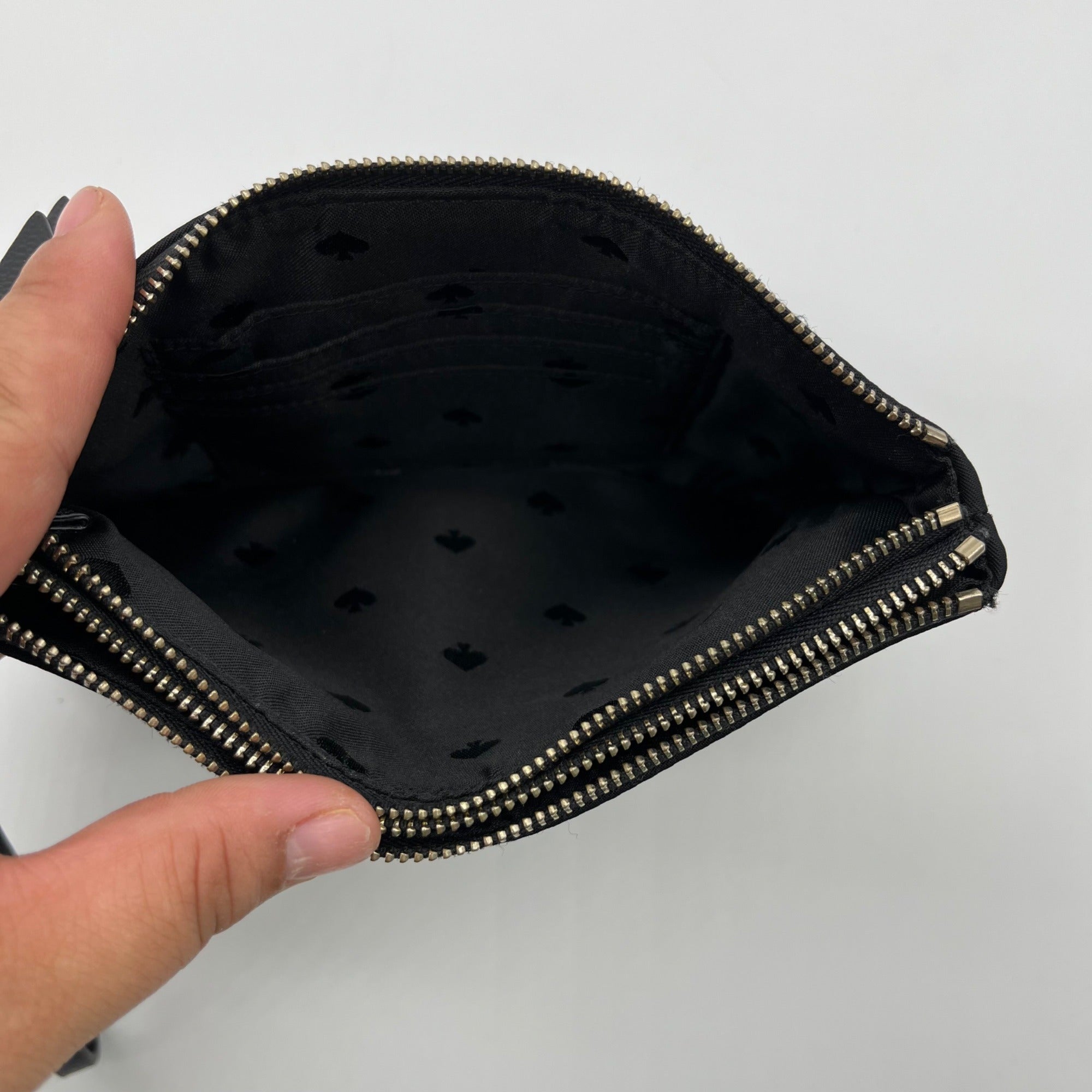 Kate Spade Black Nylon Double Zip Wristlet